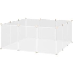 Pawhut - Cage parc enclos modulable petits animaux - dim. 105L x 105l x 45H cm - 12 panneaux résine
