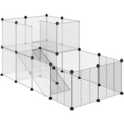 Cage parc enclos modulable petits animaux de compagnie - dim. standards 140L x 70l x 70H cm - 27