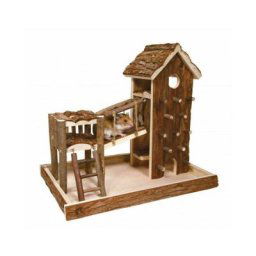 Aire de jeu en bois pour petit rongeur Birger - 36 x 33 x 26 cm