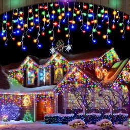 Guirlande led Noël Lumineuse Rideau 20m 640 Leds Noël Rideau Lumineux Decoration Fenêtre, Noël