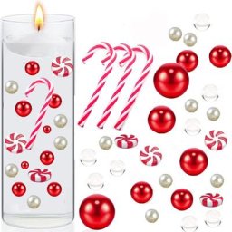 Perle de remplissage de vase de Noel Perles flottantes Perles d'eau pour vases Noel Bonbons