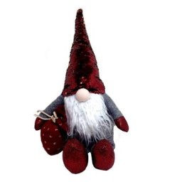 Grand gnome à patette chapeau tissu 40cmdecoro marionnette