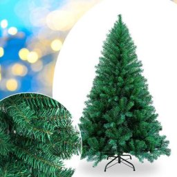 Sapin de Noël Décoration de Noël Sapin artificiel avec support Artificiel Matériau pvc Vert 180cm