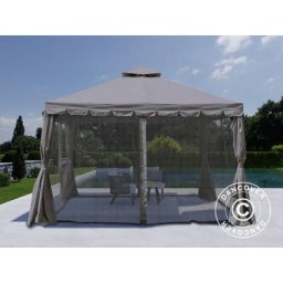 Tonnelle de jardin Osiris 4x4m, Gris - Gris