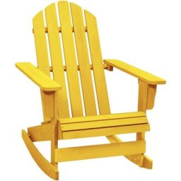 Chaise à bascule de jardin Adirondack Bois de sapin Jaune Vidaxl Jaune
