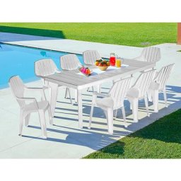 Table d'extérieur Mercurio, Table rectangulaire, Table de jardin ou de bar extensible, 100% Made in