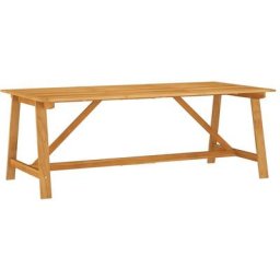 Table à manger de jardin 206x100x74 cm Bois d'acacia massif Vidaxl Marron
