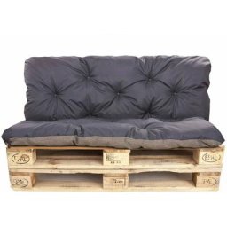 Set Coussins pour palettes, Assise 120 x 50 et Dossier 120 x 40cm, coussins canapé / coussin