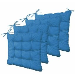 Lot de 4 Galettes de chaise 40 x 40 cm - Bleu petrole