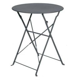 Ozalide - capri - Table de jardin pliante - 2 places - Gris Anthracite - gris anthracite