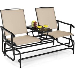 Ensemble de Meubles de Jardin 3 pièces Charge Total 240KG, Salon de Jardin avec 2 Fauteuils à