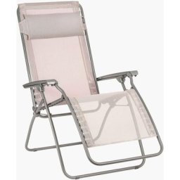 Fauteuil relax de jardin pliable Lafuma Mobilier r clip - Magnolia Lightpink/Titane