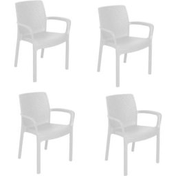Dmora Chaise d’extérieur Viterbo, Chaise de jardin, Chaise pour table à manger, Fauteuil