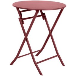 Table pliante corail Camargue - Hespéride - Groseille