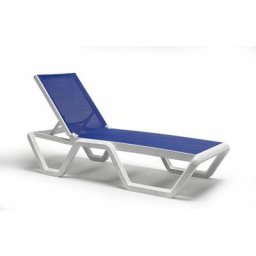 Bain de soleil sur roulettes vela blanc - Bleu