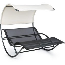 Blumfeldt - The Big Easy - Chaise Longue à Bascule, Ergonomique, Résistant aux intempéries, Toit