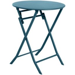 Table ronde pliante Greensboro 2p bleu canard Hespéride - Bleu canard - Bleu canard