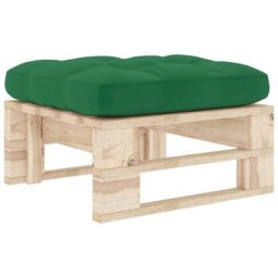 Pouf palette de jardin Bois de pin imprégné Vidaxl Vert