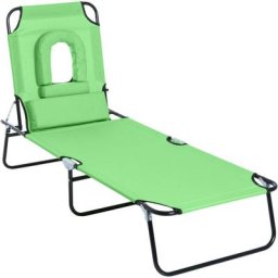 Bain de soleil pliable transat inclinable 4 positions chaise longue de lecture 3 coussins fournis