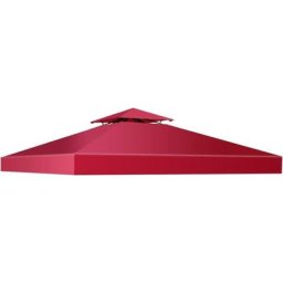 Toile de Rechange pour Jardin 3 x 3 m, Bâche pour Tonnelle en Polyester Haute Densité avec Velcro