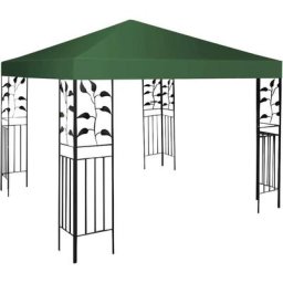 Toile de Rechange pour Jardin 3 x 3 m, Bâche pour Tonnelle en Polyester Haute Densité avec Velcro