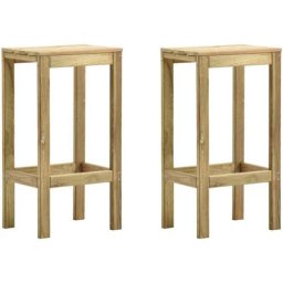Tabourets de bar de jardin 2 pcs Bois de pin imprégné Vidaxl n/a