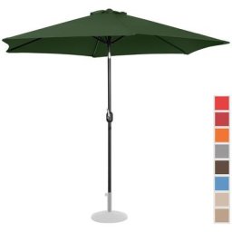 Uniprodo - Grand Parasol De Terrasse Jardin Hexagonal Inclinable 300 cm Vert - Vert