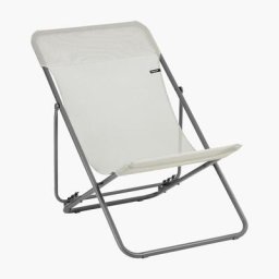 Transat de jardin pliable LAFUMA MOBILIER, MAXI TRANSAT - Seigle Ii Tube Titane