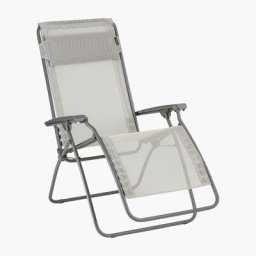 Lafuma Mobilier - Fauteuil relax de jardin pliable r clip - Seigle Ii Tube Titane