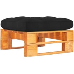 Pouf palette de jardin Bois de pin imprégné de marron miel Vidaxl Noir