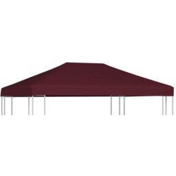 Toile supérieure de gazebo Rapide à Installer Tonnelle Tente Pavillon - 310 g/m² 3x4 m Bordeaux