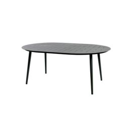 Table De Jardin Ovale, A Manger 8 Personnes Inari Carbone Noir - Meuble de jardin - Noir