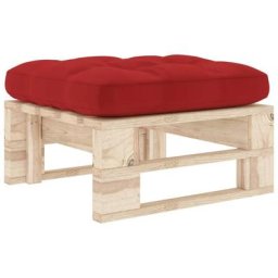 Pouf palette de jardin Bois de pin imprégné Vidaxl Rouge