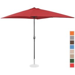Uniprodo - Grand Parasol De Jardin Rectangulaire Anti-UV fpruv 50+ 200 x 300 cm Bordeaux - Bordeaux