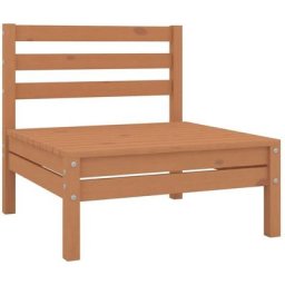 Canapé central de jardin Marron miel Bois de pin solide Vidaxl marron miel