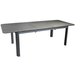 Table d'extérieur Eos - 180 cm + allonge de 60 cm - 8 à 10 personnes - Rouge - Proloisirs