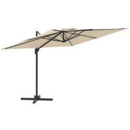 Vidaxl - Parasol cantilever à double toit Blanc sable 400x300 cm Crème