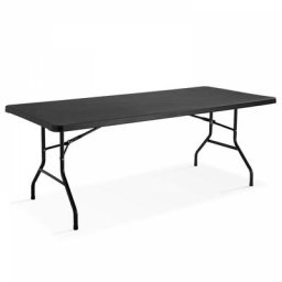 Table de réception noire avec pieds pliants - Noir