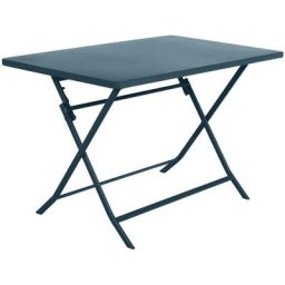 Table rectangulaire pliante Greensboro 4p bleu pétrole Hespéride - Bleu pétrole - Bleu pétrole