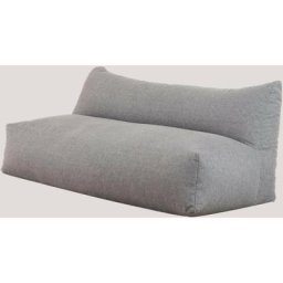 Sklum - Modules de Canapé de Jardin en Tissu Attus Style Gris Fauteuil Double