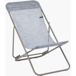 Transat de jardin pliable LAFUMA MOBILIER, TRANSATUBE2 - Ondee (Blue)Tube Titane