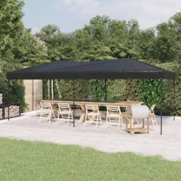 Bonnevie - Tente de réception pliable Tonnelle de Jardin - Rapide à Installer Anthracite 3x6 m