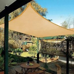 Voile d'ombrage rectangulaire imperméable 3 x 4 m, tissu d'ombrage résistant à l'eau, protection uv