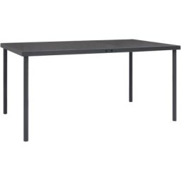 Table à manger d'extérieur Anthracite 150x90x74 cm Acier Vidaxl n/a