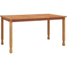 Table à manger de jardin 150x90x75 cm bois massif de teck Vidaxl Brun
