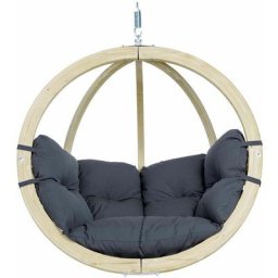 Fauteuil suspendu Globo chair - Anthracite - coussin imperméable