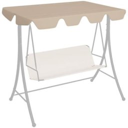 Maisonchic - Toit de rechange de balançoire | Toit de remplacement Beige 188/168x110/145 cm 43635