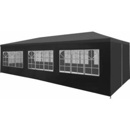 Tente de réception Tonnelle de Jardin - Rapide à Installer 3 x 9 m Anthracite BV641471 Bonnevie