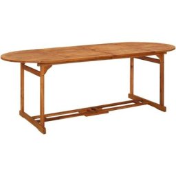 Kalisse - joli® Mode Table intérieur ou extérieur - Table à dîner de jardin 220x90x75 cm Bois