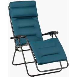 Fauteuil relax de jardin pliable Lafuma Mobilier rsx clip - Coral Blue Tube Noir